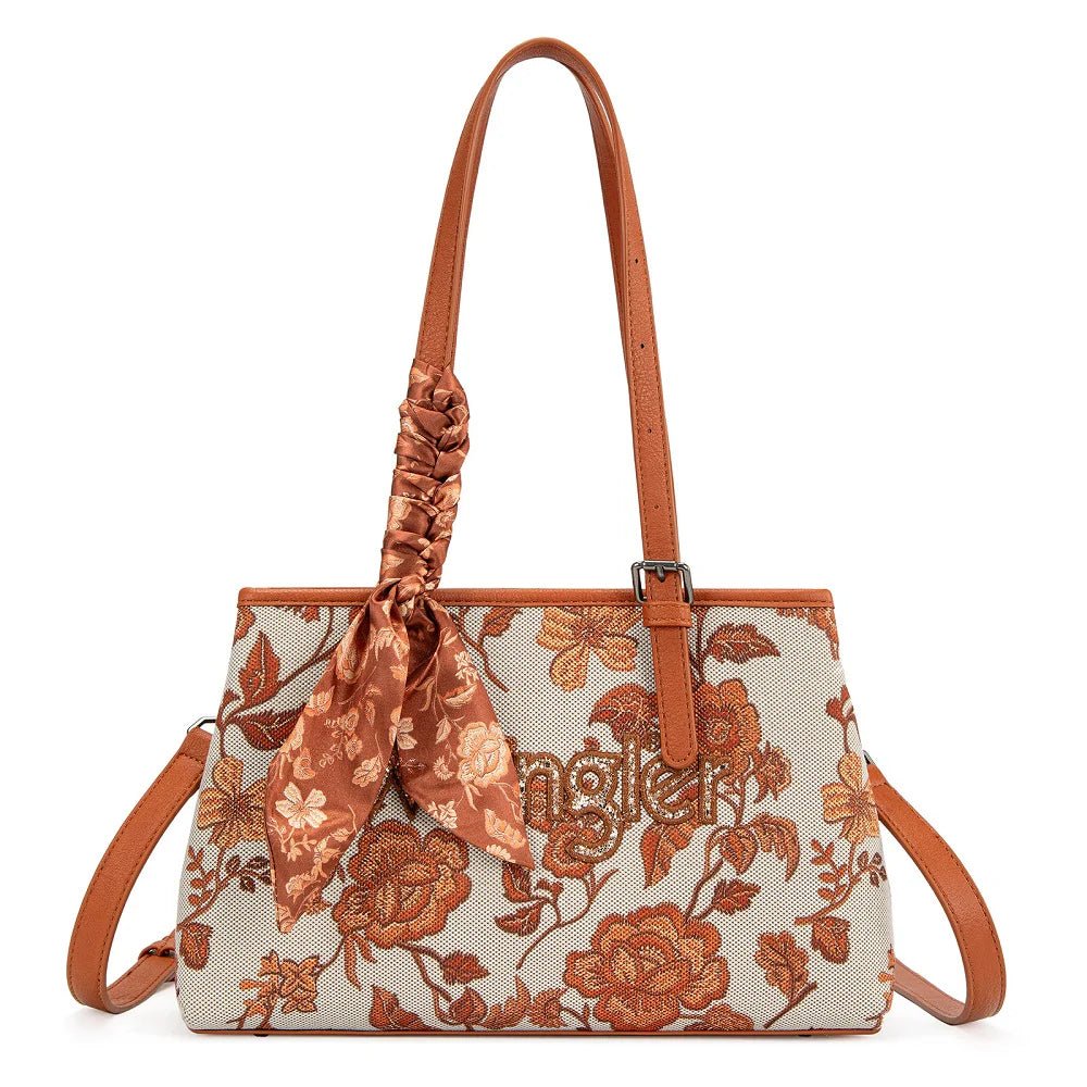 Wrangler Vintage Floral Print Canvas Shoulder Bag - Multiple Colors - WG510-8130DBR