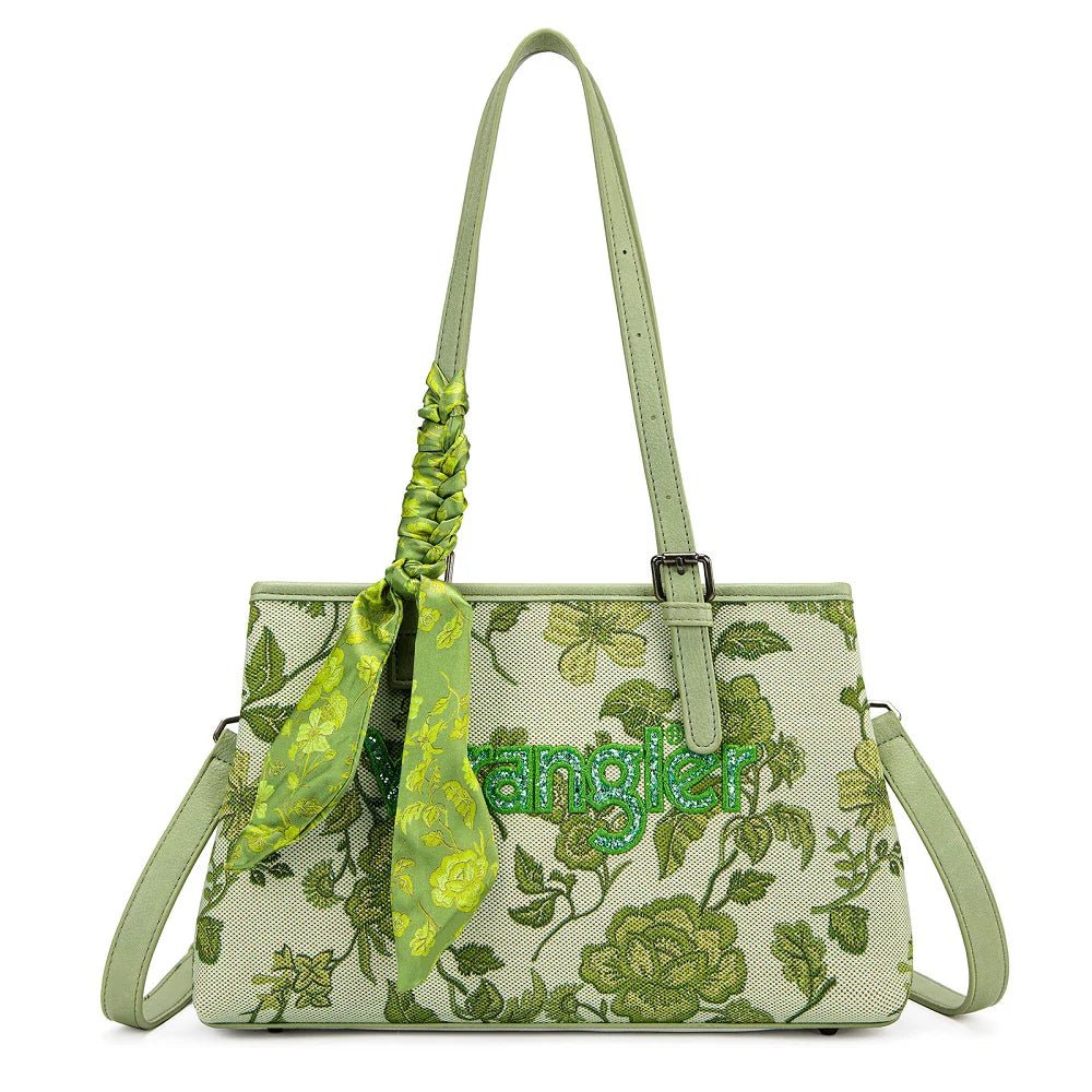 Wrangler Vintage Floral Print Canvas Shoulder Bag - Multiple Colors - WG510-8130GN