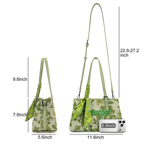 Wrangler Vintage Floral Print Canvas Shoulder Bag - Multiple Colors - WG510-8130GN