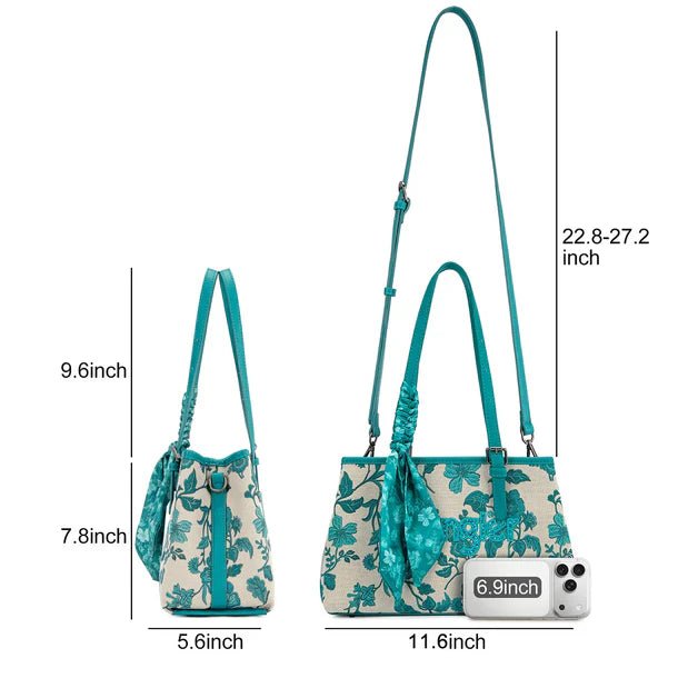 Wrangler Vintage Floral Print Canvas Shoulder Bag - Multiple Colors - WG510-8130TQ