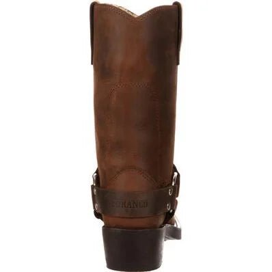 Durango Women's Brown Leather Harness Western Boot - RD594 - 6M