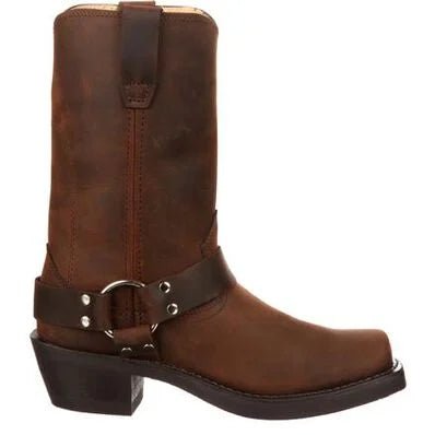 Durango Women's Brown Leather Harness Western Boot - RD594 - 6M