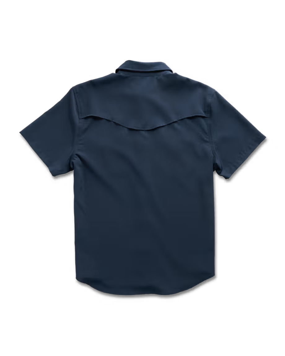Tecovas Men's Performance Western Pearl Snap SS - Navy
