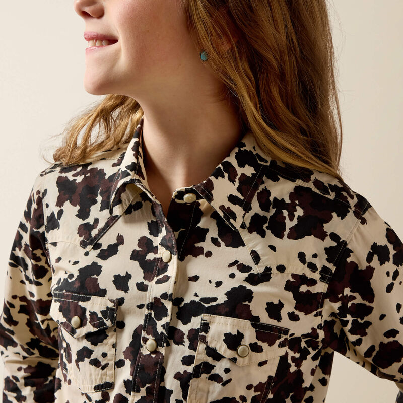 Ariat Girls Savannah Western Snap Shirt - Pony