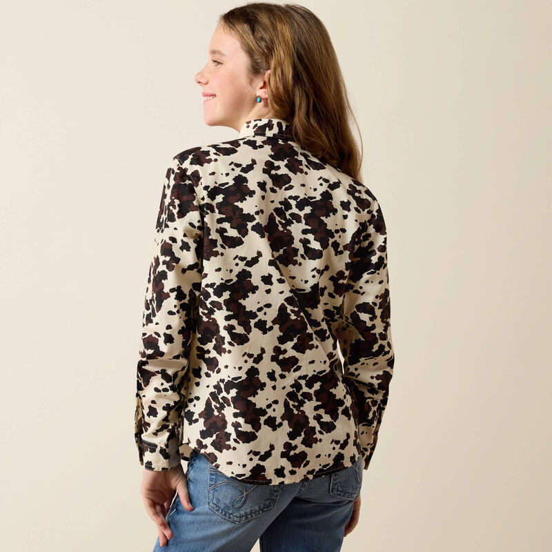 Ariat Girls Savannah Western Snap Shirt - Pony