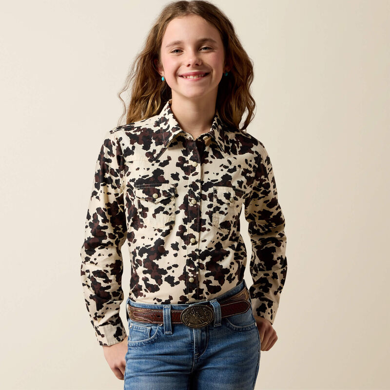 Ariat Girls Savannah Western Snap Shirt - Pony
