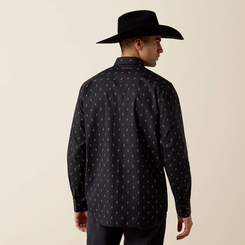 Ariat Men's Piety Classic Fit Snap Shirt - Black Geo Print