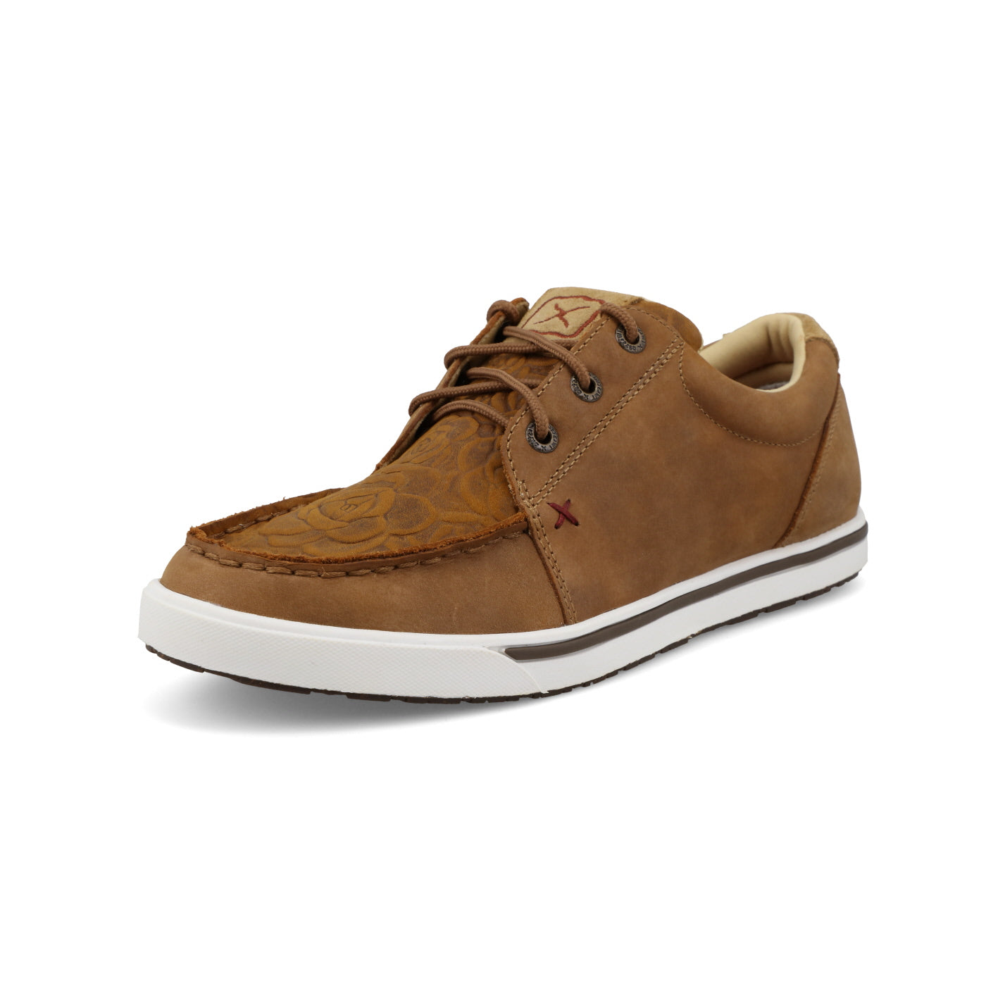 Twisted X Women's KICKS Almond Leather Upper & Rose Embossed