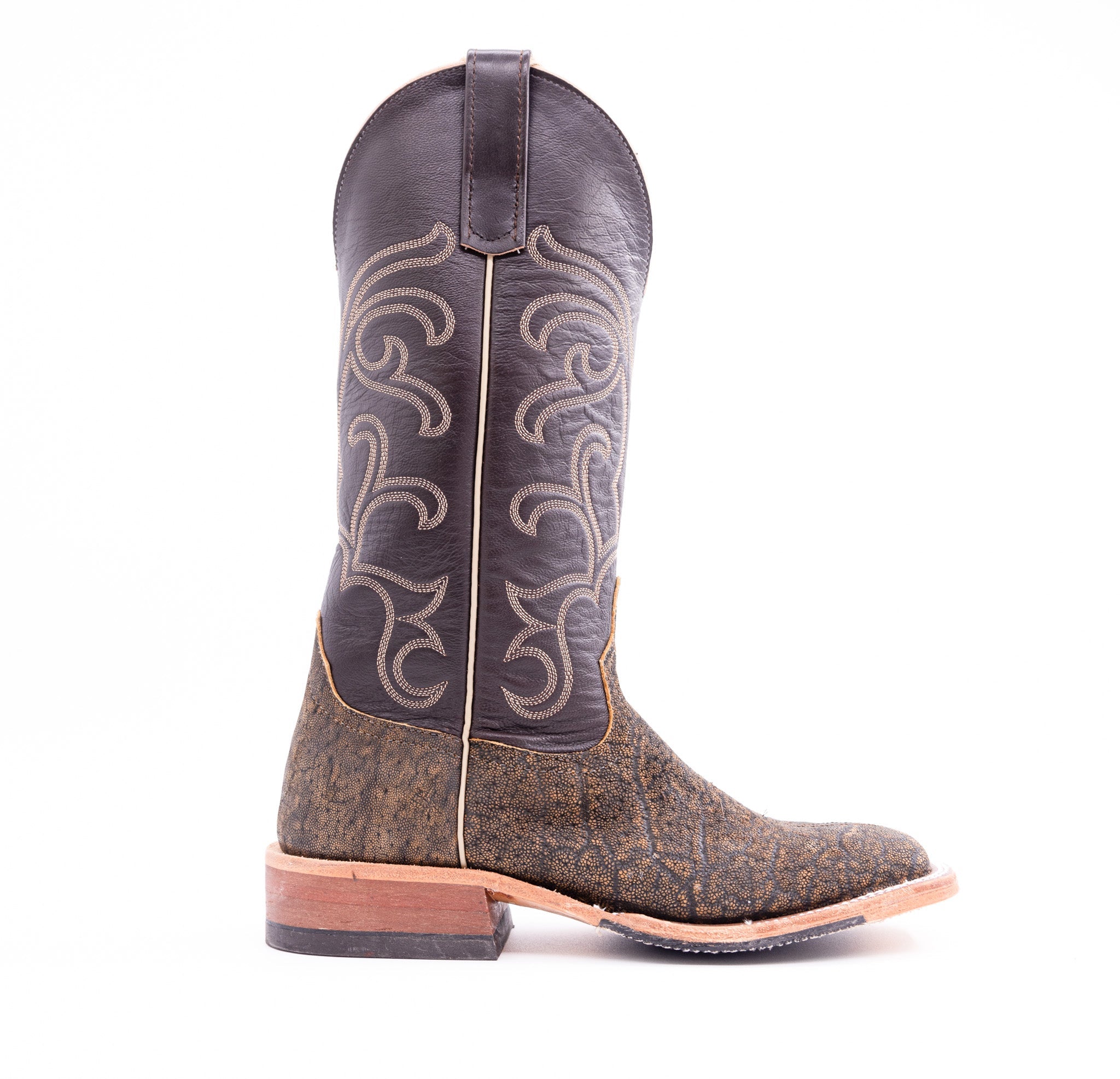 Anderson Bean Men's 13" Antique Saddle Safari Elephant Square Toe Western Boots - 335333 - 7D