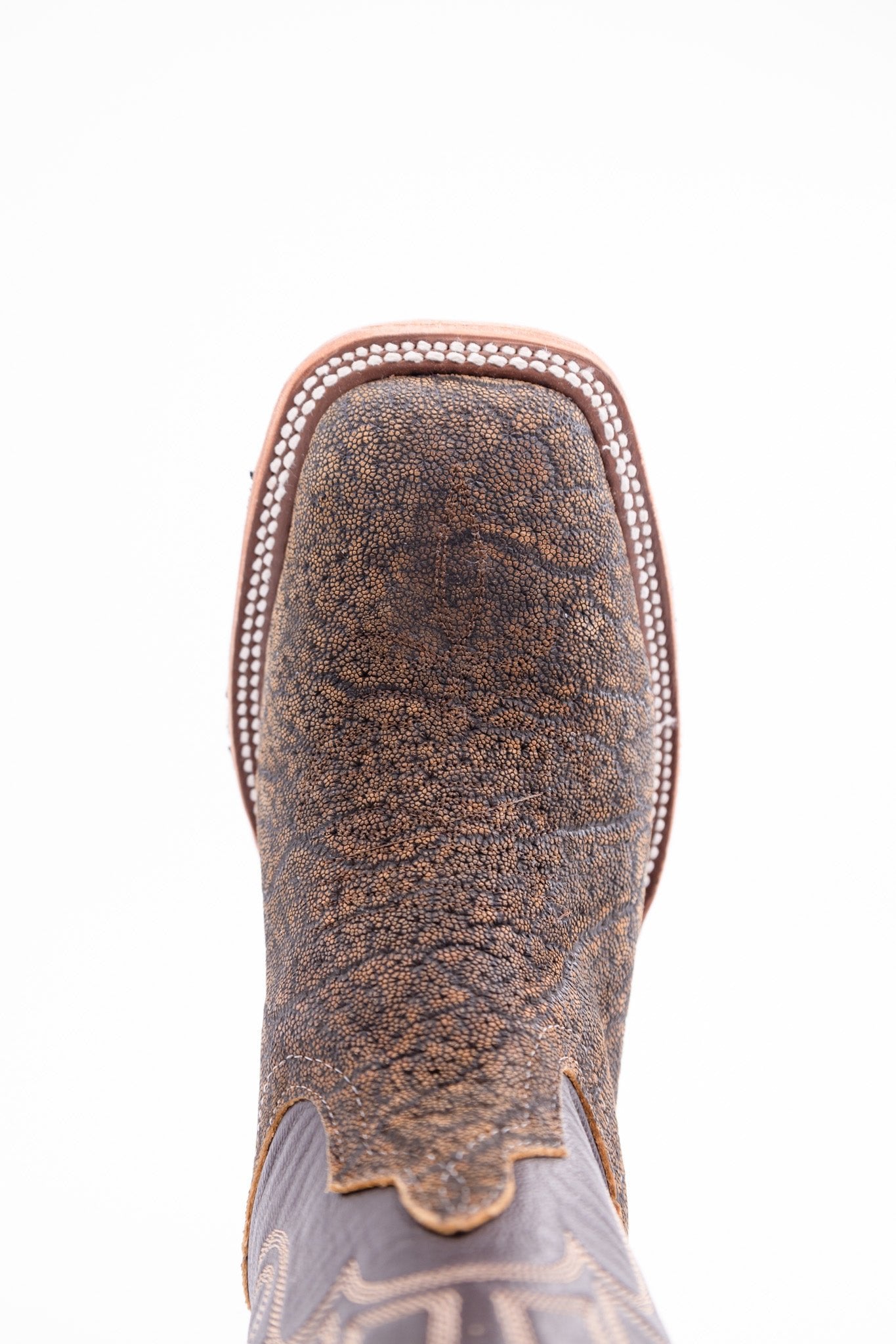 Anderson Bean Men's 13" Antique Saddle Safari Elephant Square Toe Western Boots - 335333 - 7D