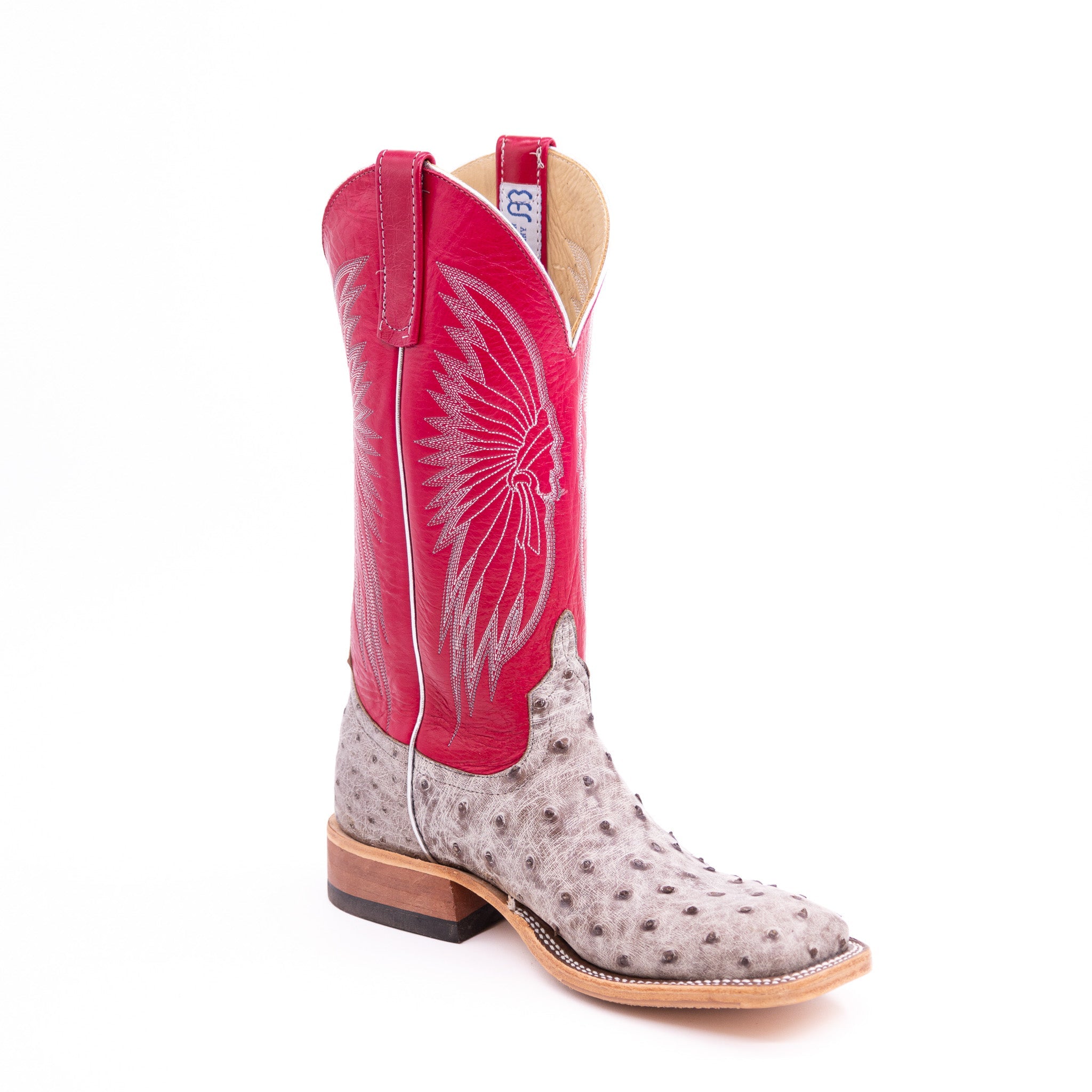 Anderson Bean Women's Kango Tobacco Full Quill Ostrich 13