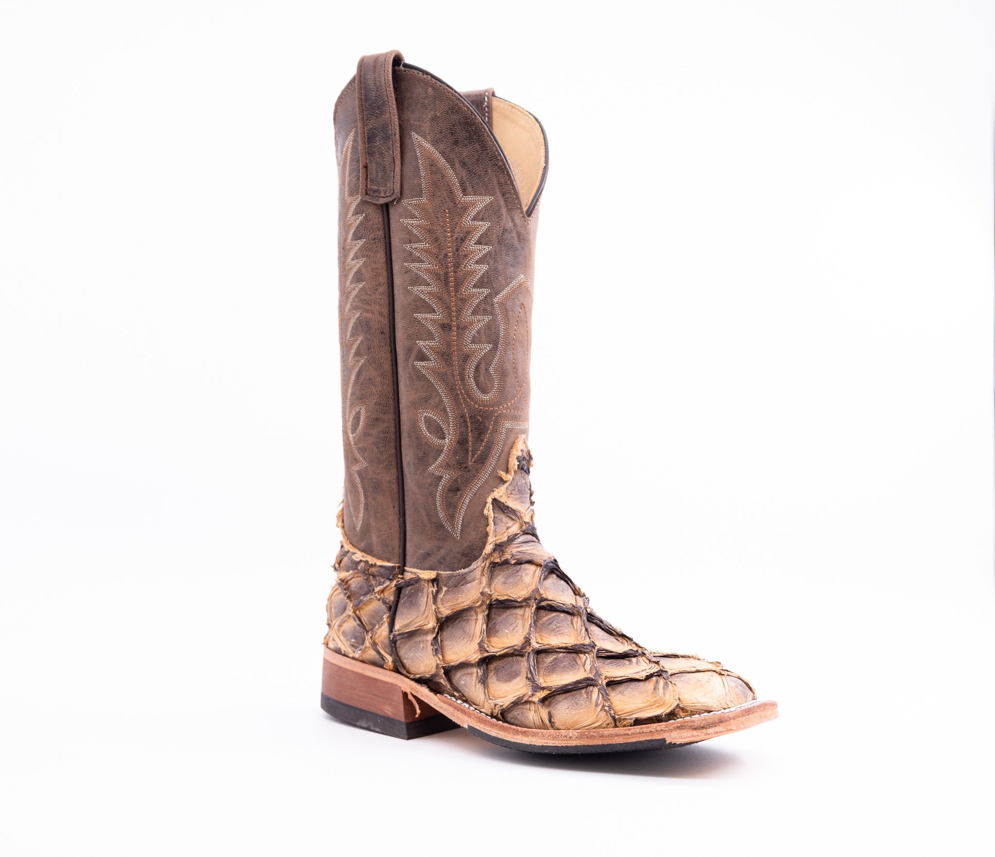 Anderson Bean Men's 13" Tan Lines Big Bass Square Toe Western Boots - 338771 - 7D