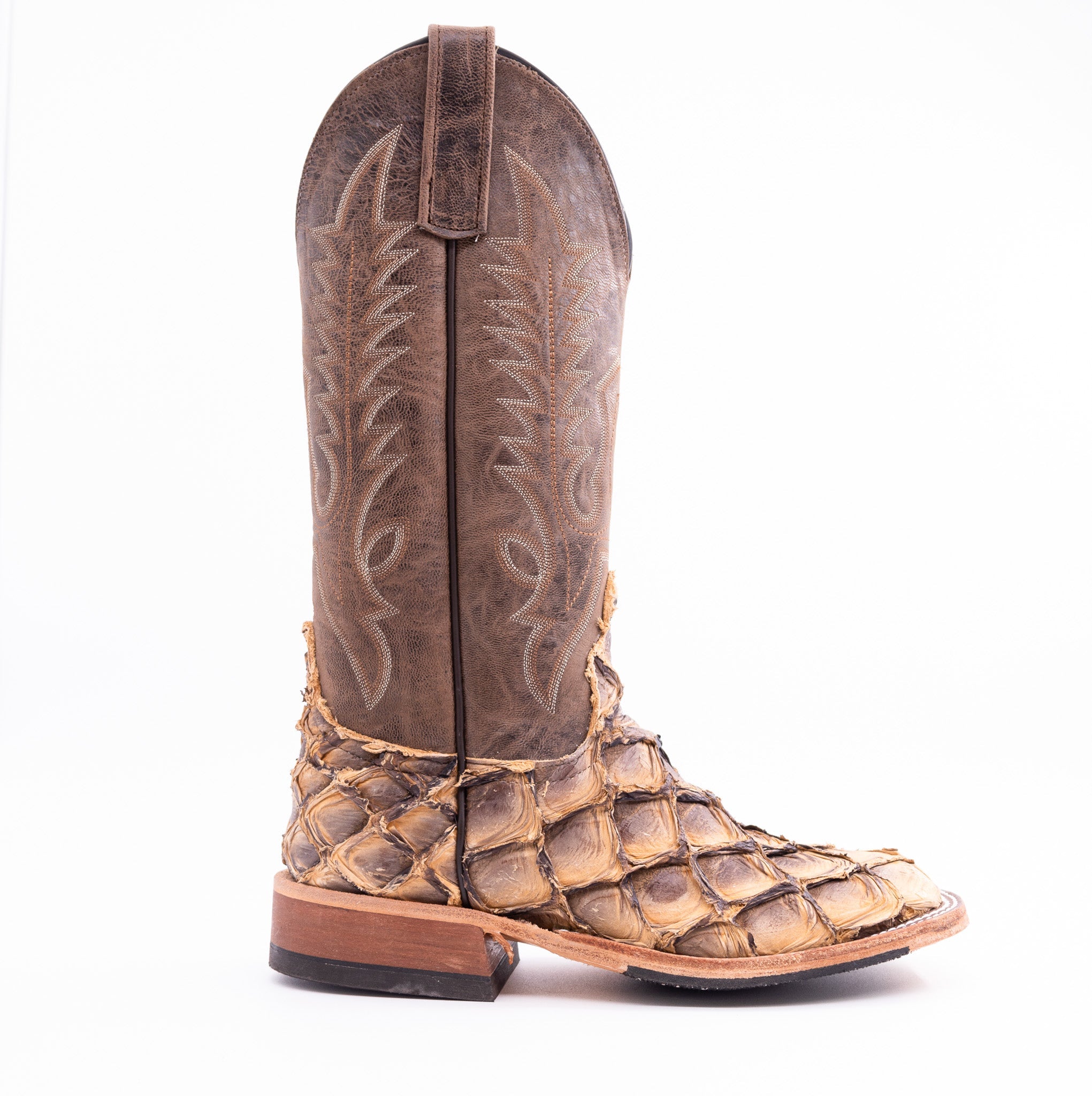 Anderson Bean Men's 13" Tan Lines Big Bass Square Toe Western Boots - 338771 - 7D