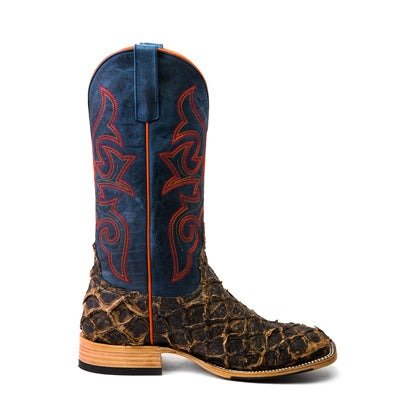 Anderson Bean Men's 13" Toasted Big Bass Royal Blue Mad Dog Top Square Toe Boot - HP8006 - 8D