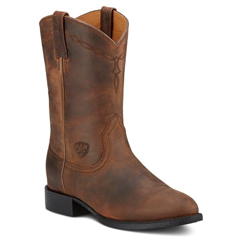 Ariat Women's 9" Heritage Roper Distressed Brown Western Boot - 10000797 - 5B