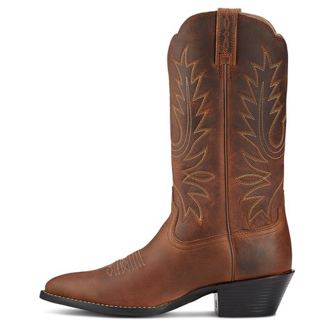 Ariat Women's 11" Heritage Round Toe Distressed Brown Western Boot - 10001021 - 5B