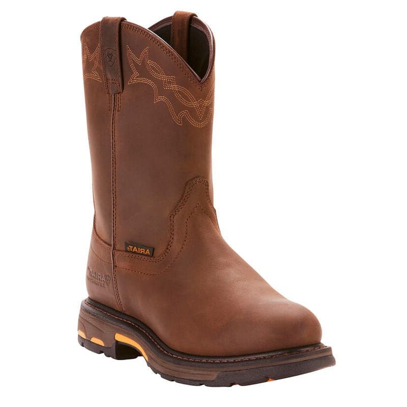 Ariat Men's 10" WorkHog Waterproof Roper Toe Work Boot - 10001198 - 7D