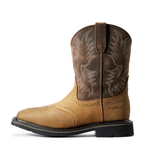 Ariat Men's Sierra Aged Bark 10" Wide Square Toe Work Boot - 10010148 - 7D