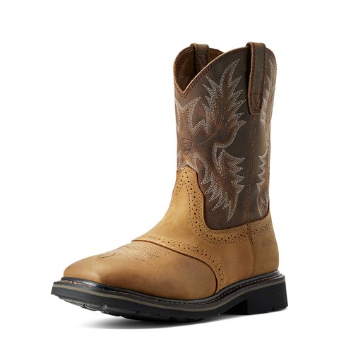 Ariat Men's Sierra Aged Bark 10" Wide Square Toe Work Boot - 10010148 - 7D