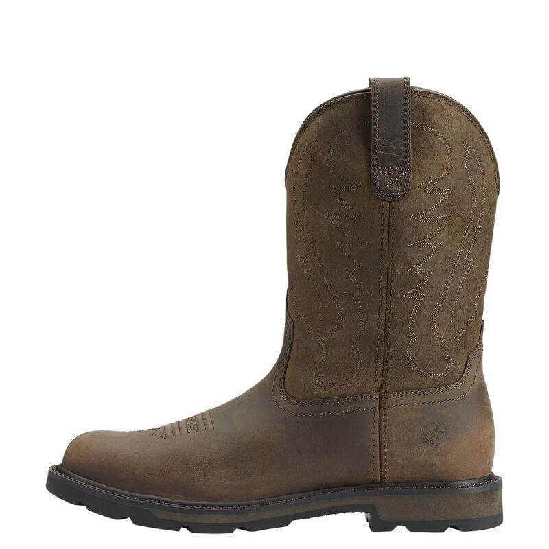 Ariat Men's 10" Groundbreaker Round Toe Pull - On Work Boots - 10014238 - 7D