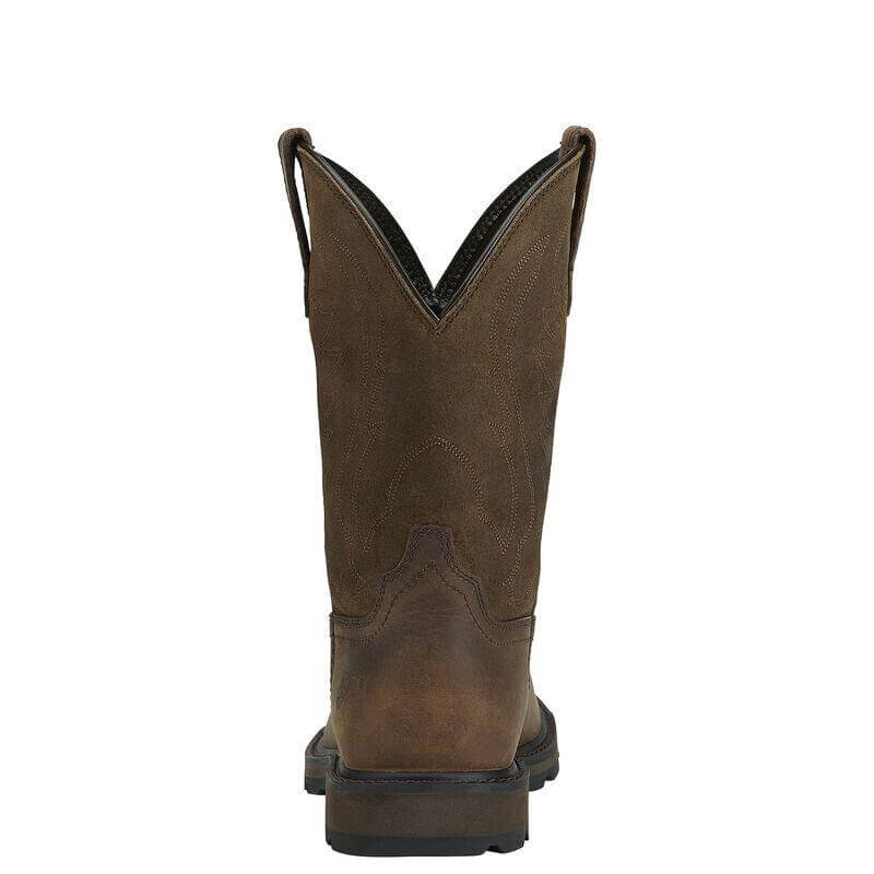 Ariat Men's 10" Groundbreaker Round Toe Pull - On Work Boots - 10014238 - 7D