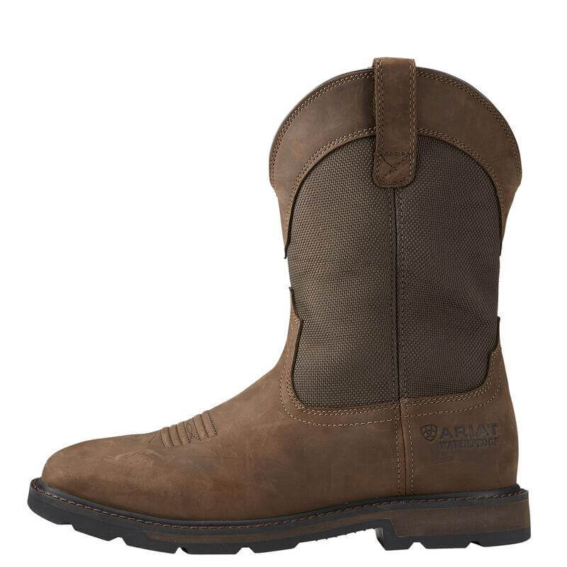 Ariat Men's 10" Waterproof Groundbreaker Wide Square Steel Toe Work Boot - 10015196 - 7D