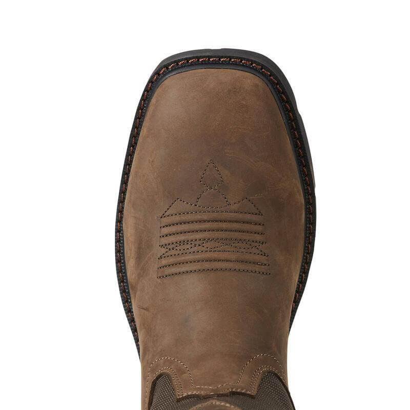 Ariat Men's 10" Waterproof Groundbreaker Wide Square Steel Toe Work Boot - 10015196 - 7D