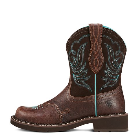 Ariat Women's 8" Heritage Dapper Royal Chocolate Fatbaby Western Boot - 10016238 - 5B