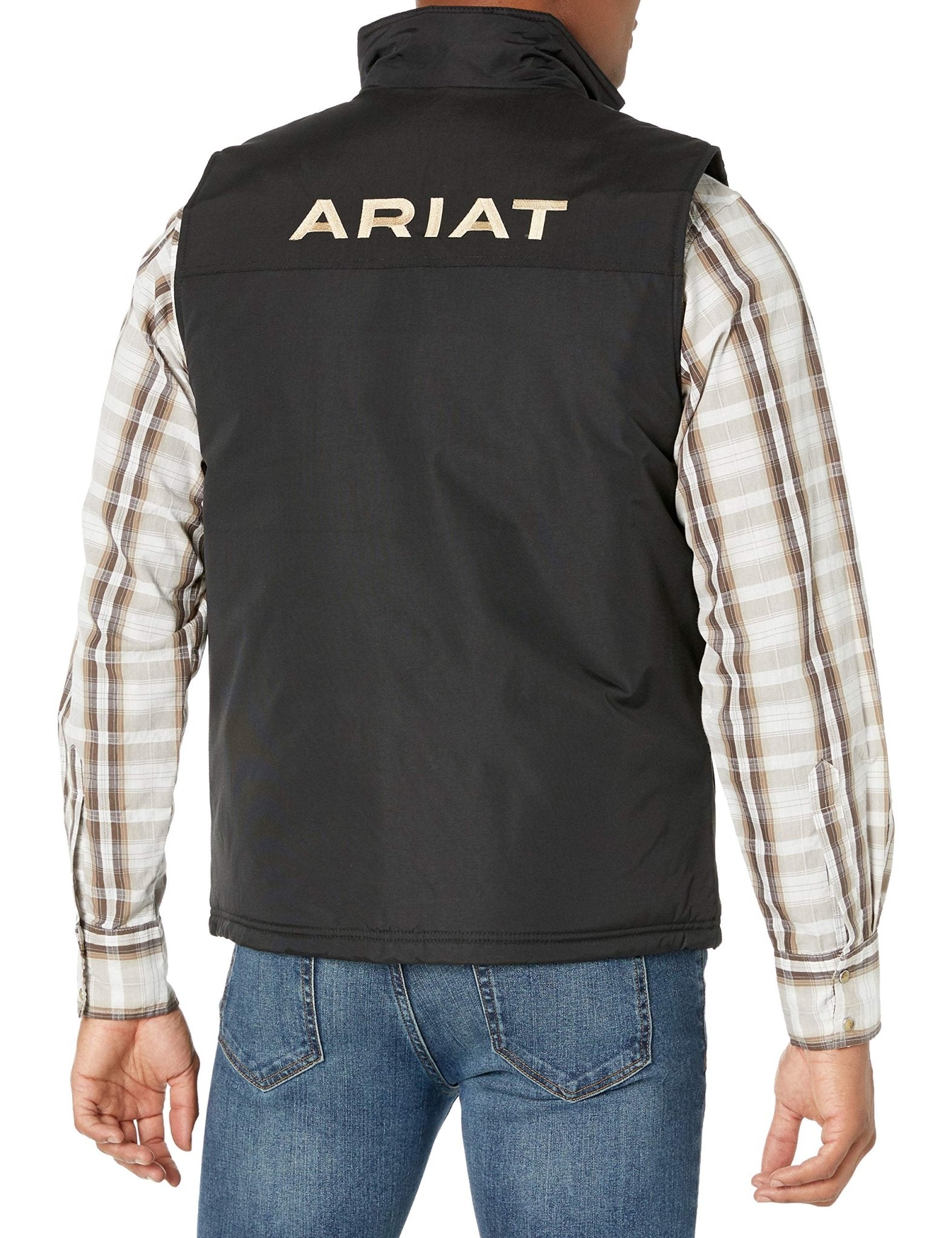 Ariat Men's Team Logo Black Softshell Zip - Up Vest - 10017000 - S