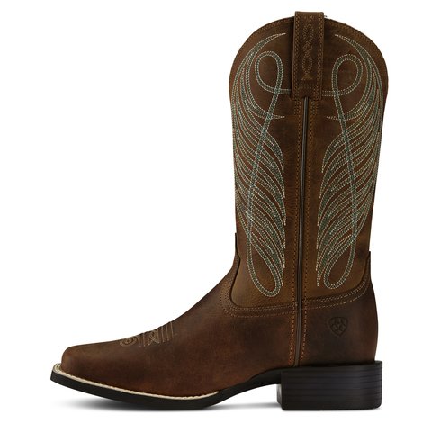 Ariat Women's Round Up 11" Wide Square Toe Western Boot - 10018528 - 5B