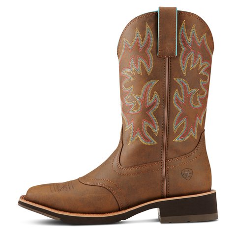 Ariat Women's 10" Delilah Wide Square Toe Western Boot - 10018676 - 10C