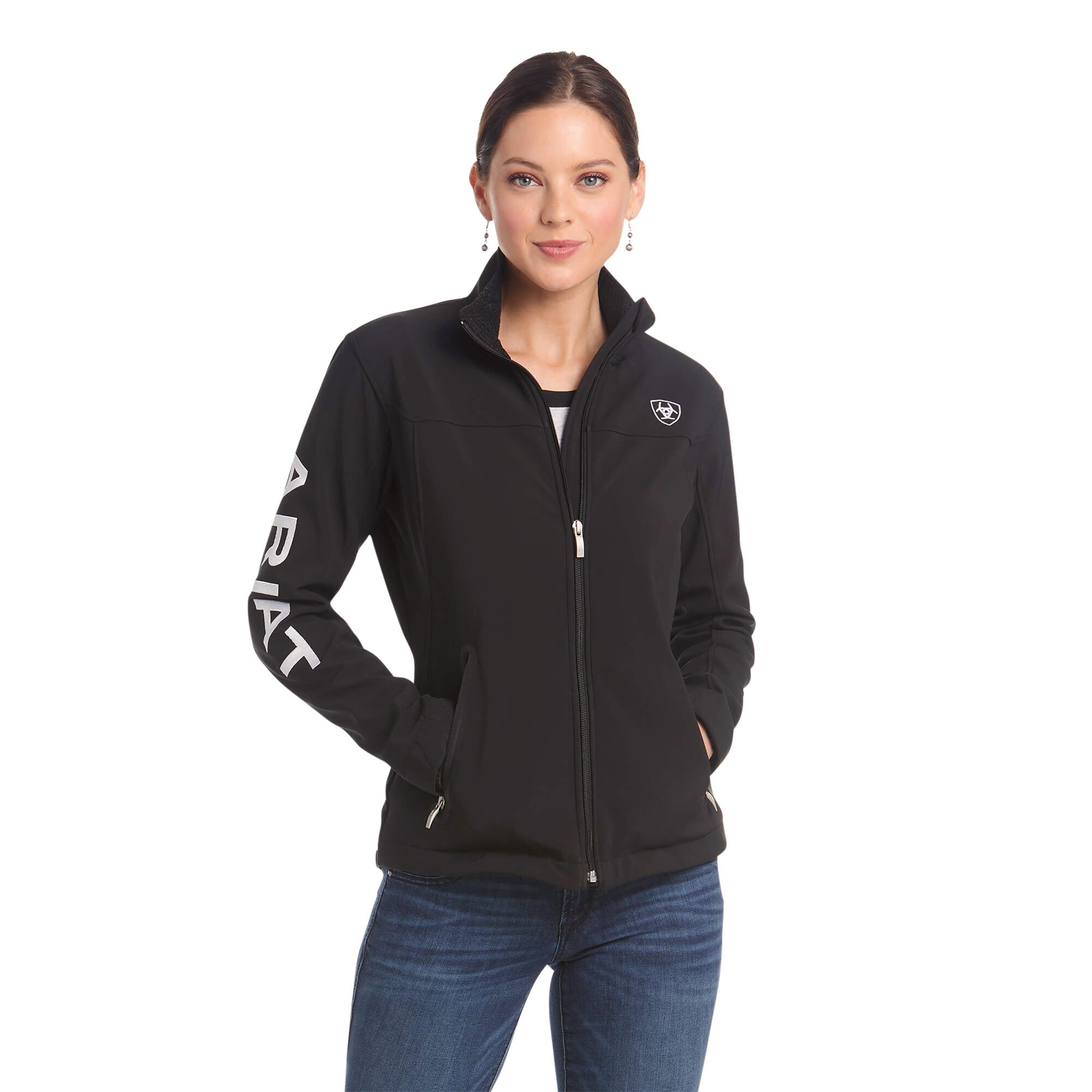 Ariat Women's Black New Team Softshell Jacket - 10019206 - 1X