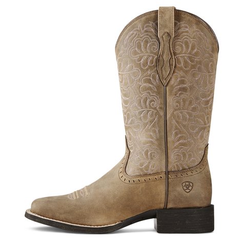 Ariat Women's 11" Round Up Remuda Brown Wide Square Toe Western Boot - 10019906 - 6C