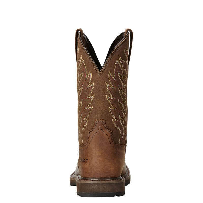 Ariat Men's 10" Groundbreaker Square Soft Toe Work Boot - 10020059 - 6D