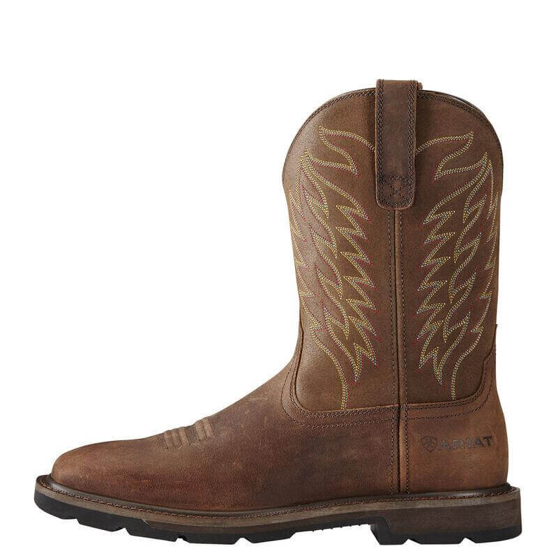 Ariat Men's 10" Groundbreaker Square Soft Toe Work Boot - 10020059 - 6D