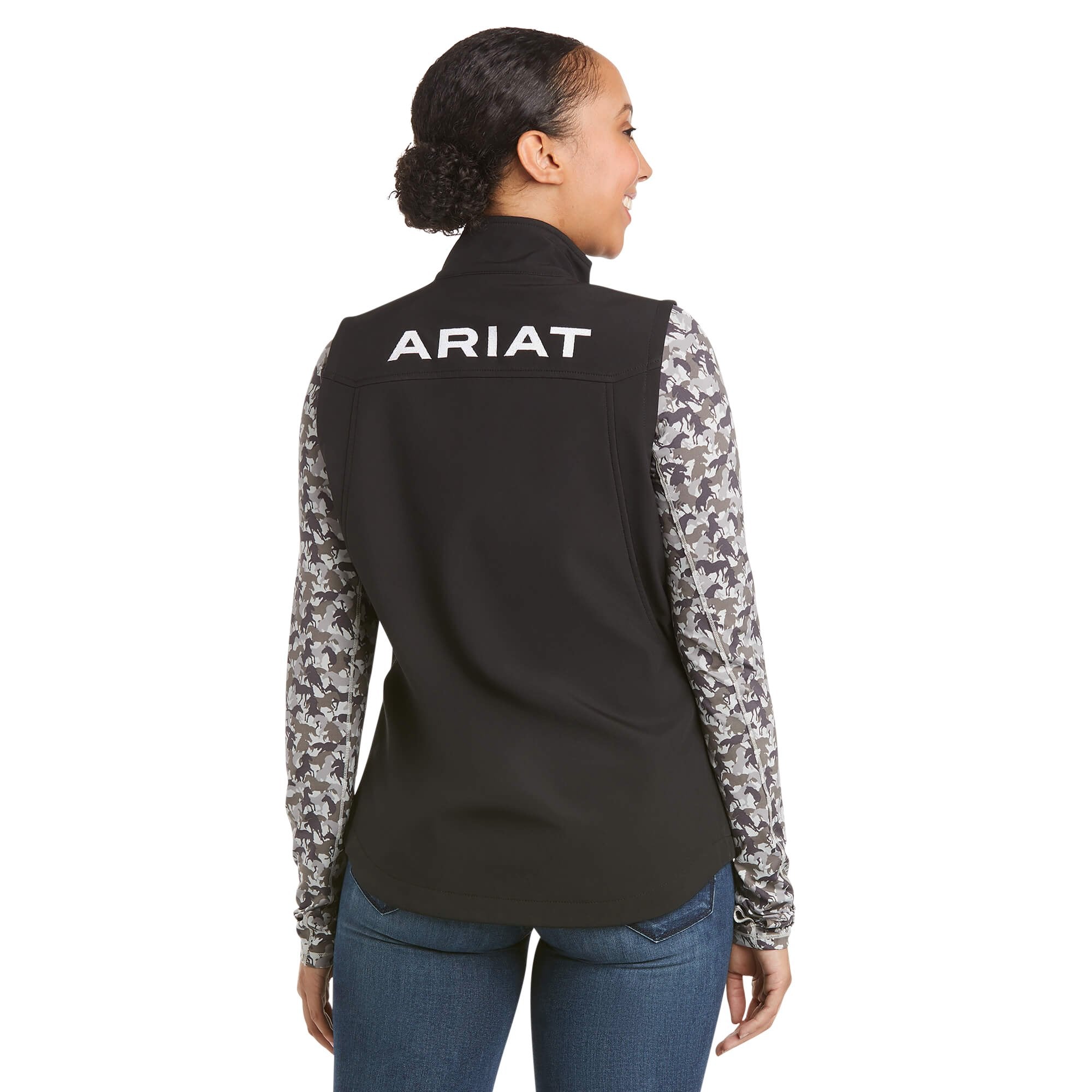 Ariat Women's New Team Black Softshell Vest - 10020762 - XS