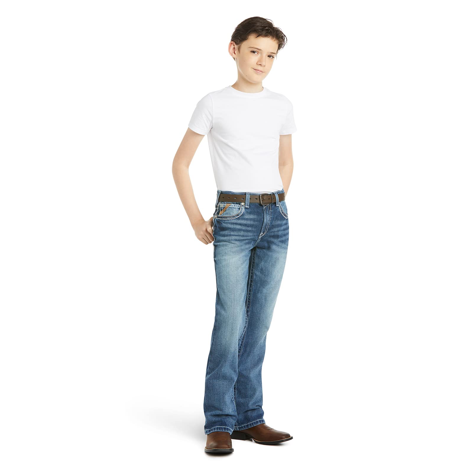 Ariat Boys' B4 Relaxed Coltrane Boot Cut Jean - 10021160 - 8R