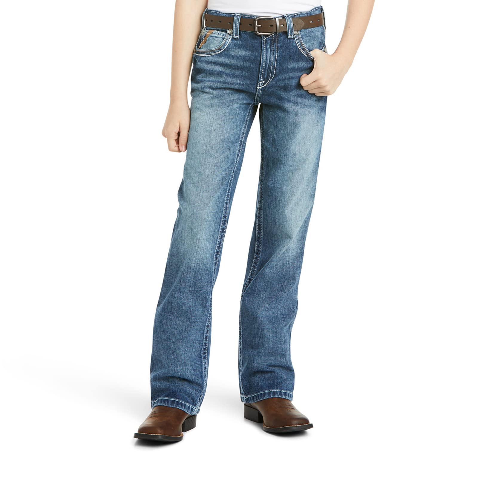 Ariat Boys' B4 Relaxed Coltrane Boot Cut Jean - 10021160 - 8R