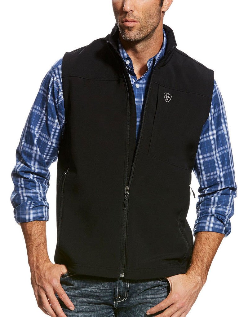 Ariat Men's Vernon 2.0 Softshell Black Vest - 10023335 - LT