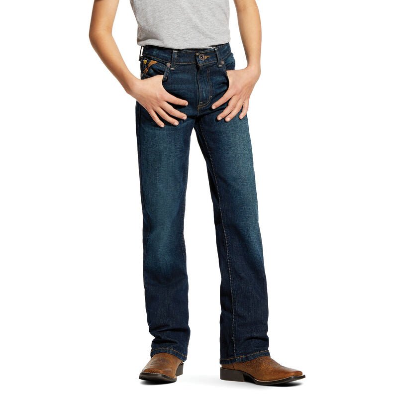 Ariat Boy's B5 Slim Stretch Legacy Stackable Straight Leg Jean - 10023450 - 7R