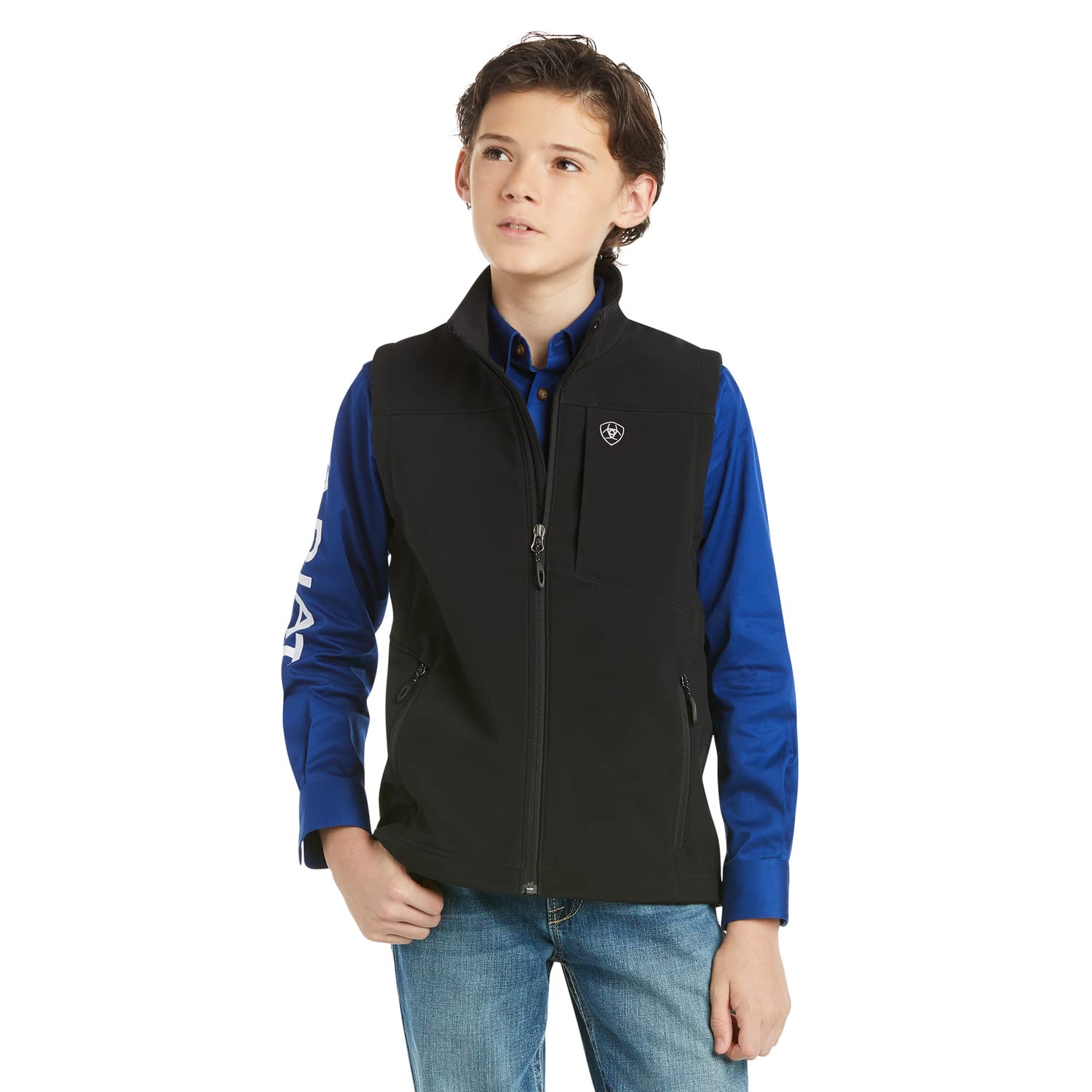 Ariat Boy's Vernon 2.0 Black Softshell Vest - 10024058 - XS