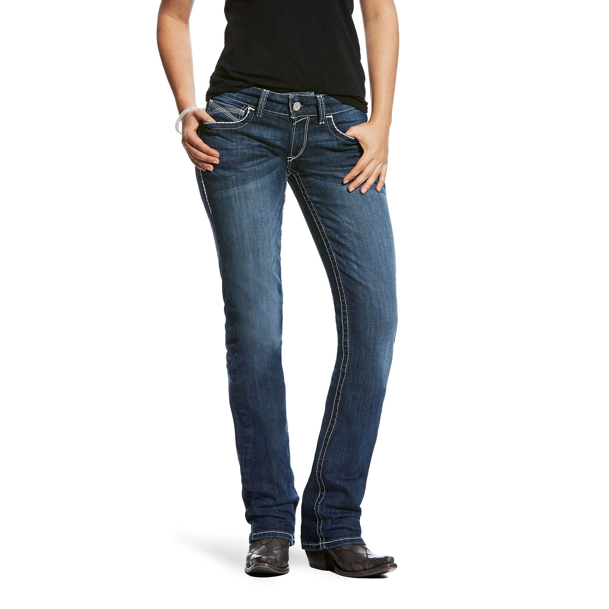 Ariat Women's R.E.A.L. Mid - Rise Straight Leg Ivy Jeans - 10024300 - 33S