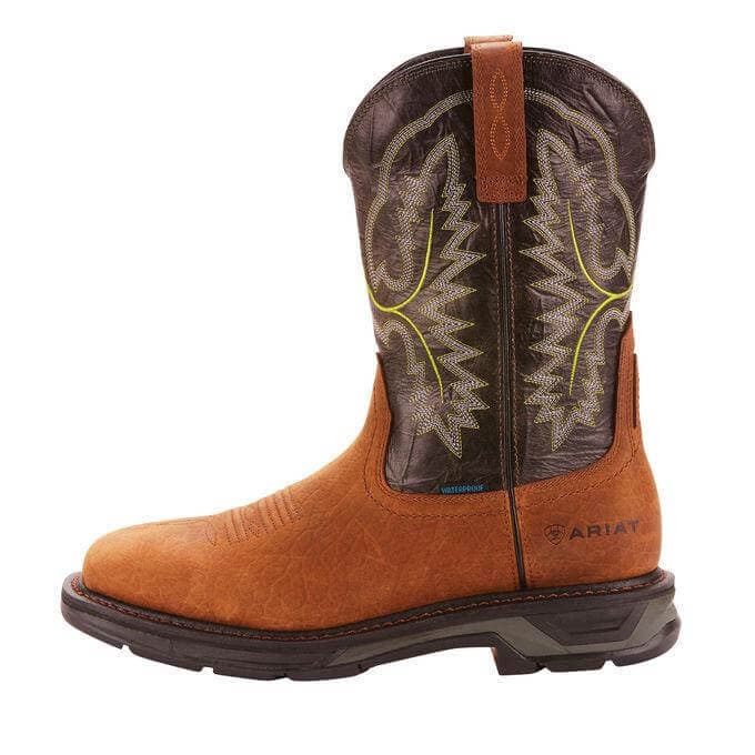 Ariat Men's 11" WorkHog XT Tumbled Bark Waterproof Square Toe Work Boot - 10024971 - 7D