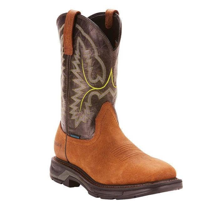 Ariat Men's 11" WorkHog XT Tumbled Bark Waterproof Square Toe Work Boot - 10024971 - 7D