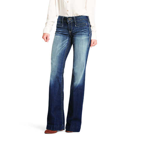 Ariat Women's Mid Rise Entwined Marine Trouser Jeans - 10025302-24S