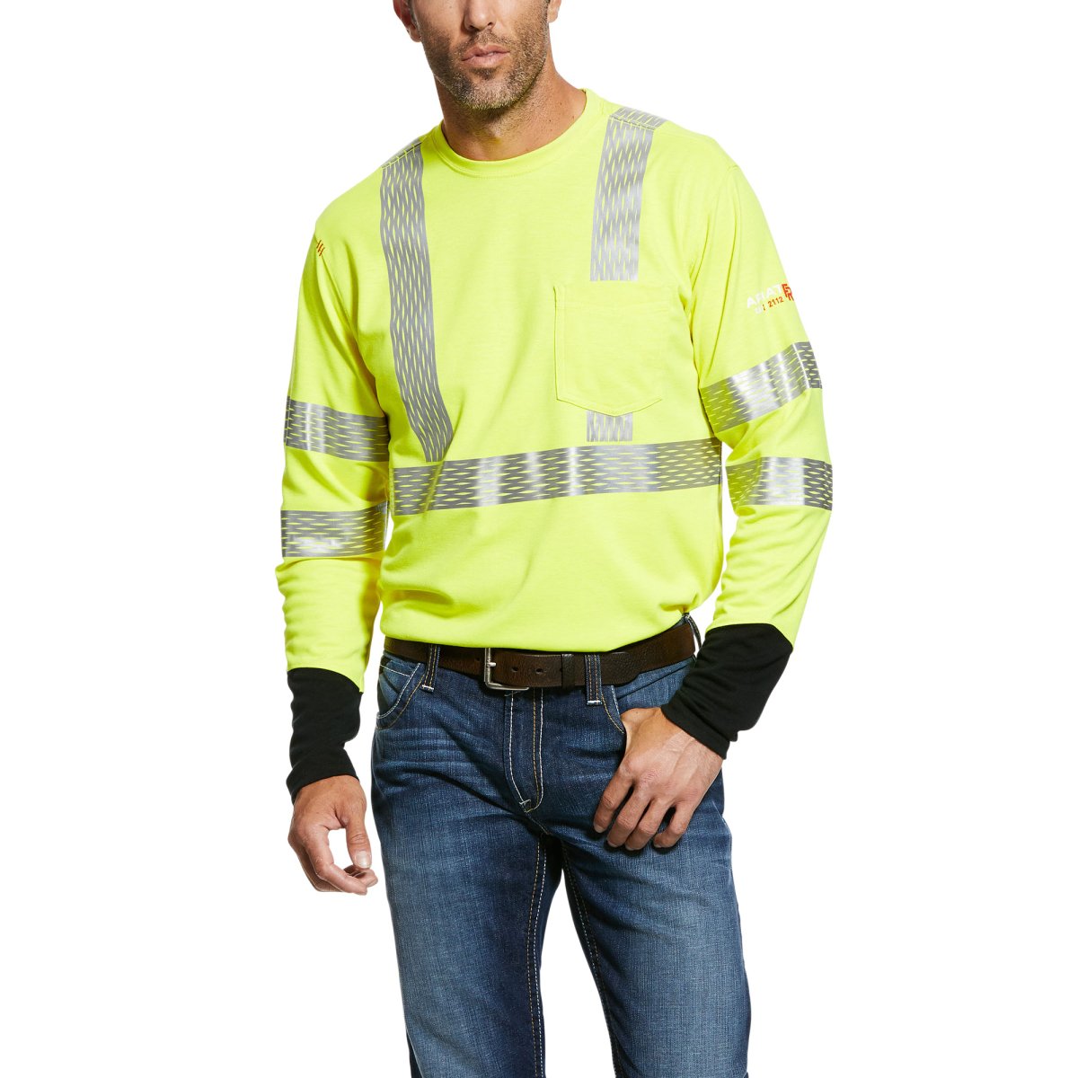 Ariat Men's FR Hi - Vis Yellow Work T-Shirt - 10025432 - XLT