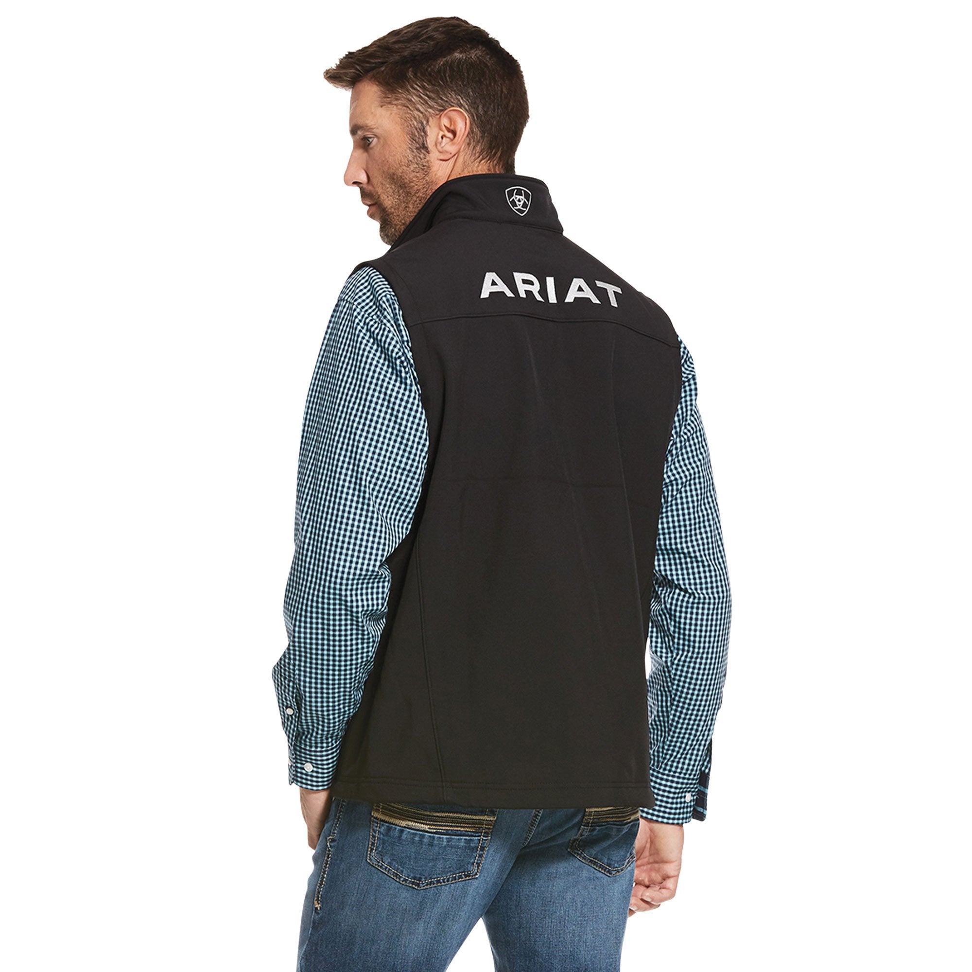 Ariat Men's Black Logo Softshell 2.0 CAV Vest - 10028321 - S