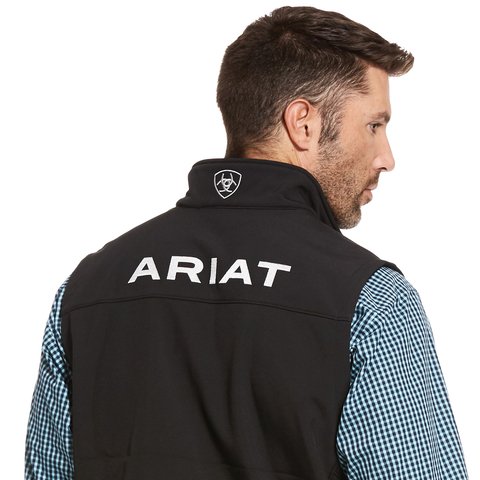 Ariat Men's Black Logo Softshell 2.0 CAV Vest - 10028321 - S