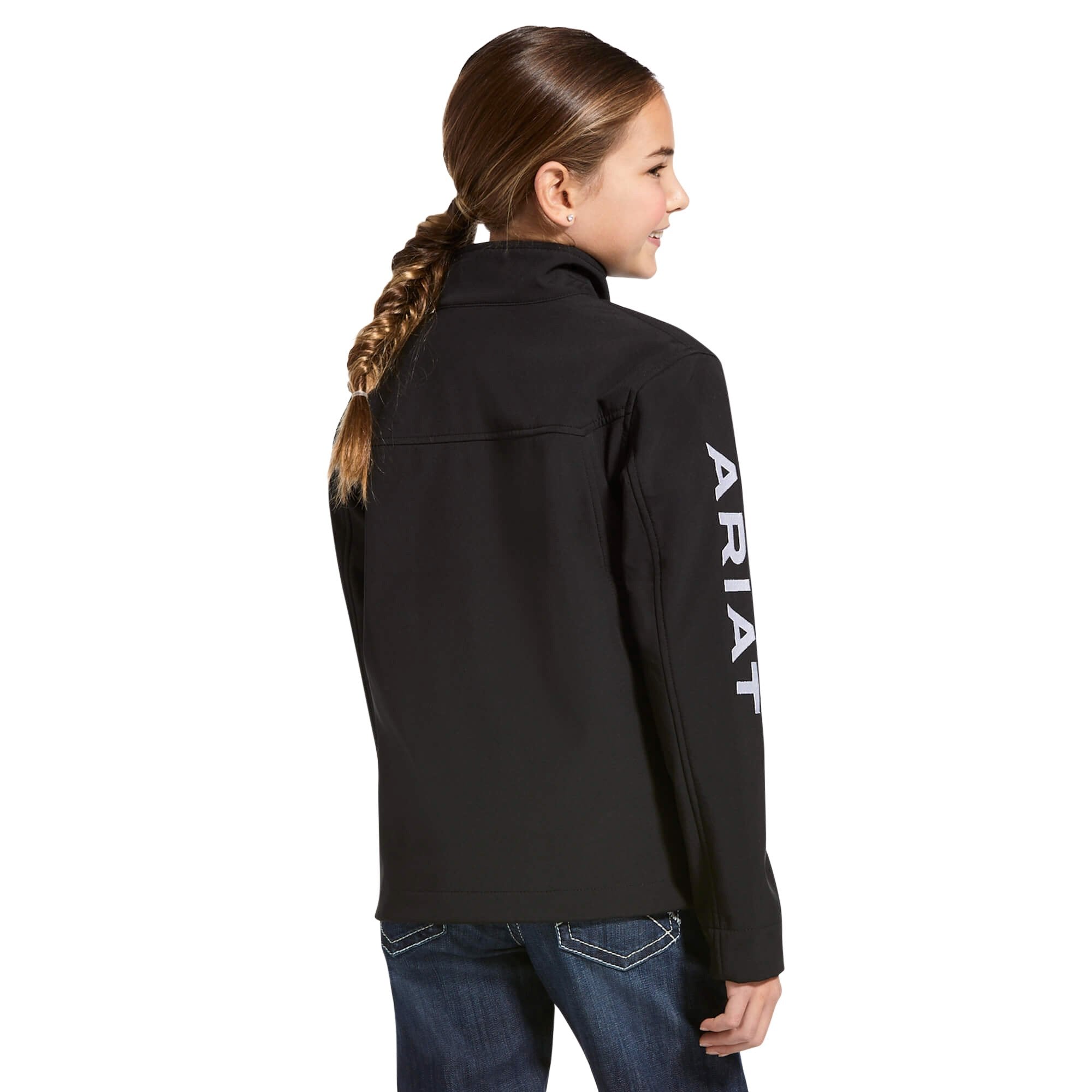 Ariat Youth New Team Black Softshell Jacket - 10028657 - XS