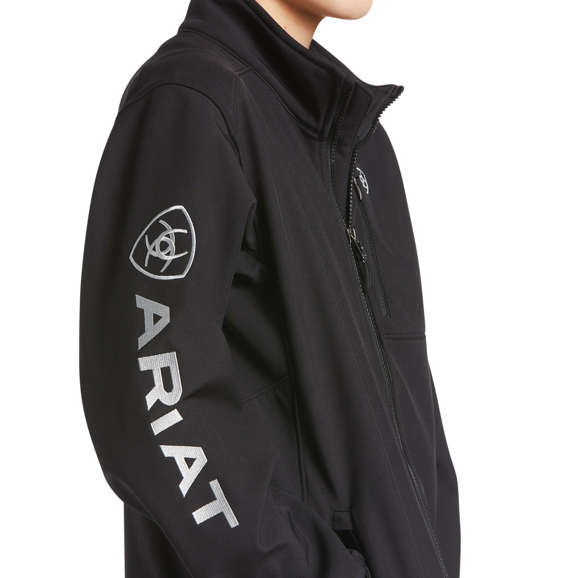 Ariat Boys Logo 2.0 Black Softshell Jacket - 10030212 - XS